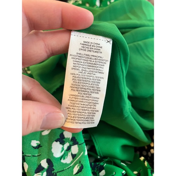 Lauren Ralph Lauren Womens Green Floral Belted Midi Dress Size 12 - Picture 2 of 4